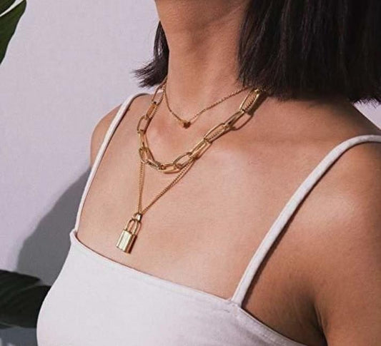 Gold Plated Stylish Necklace - Valo Rings